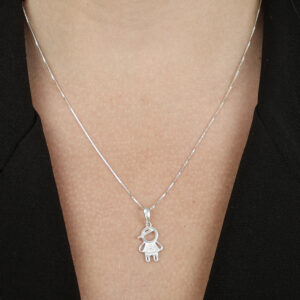 Colar Menino com Zircônia em Prata 925